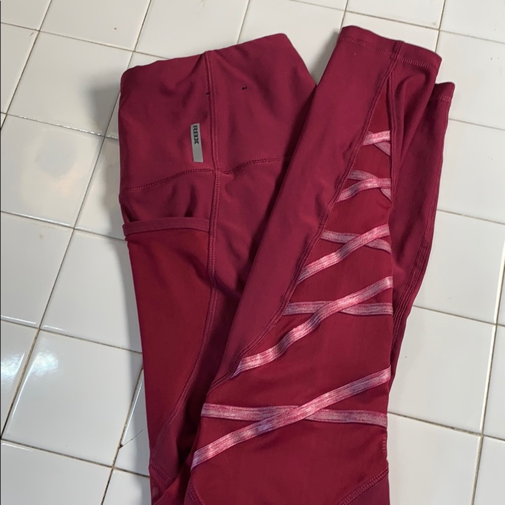 High waisted lace up leggings
